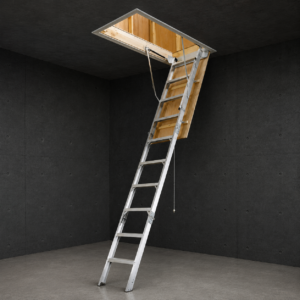 Super Duty Aluminum Attic Ladder - 375 Lbs