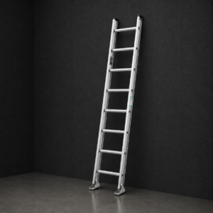 Industrial Heavy-Duty Aluminum Single Ladder - 300 Lbs