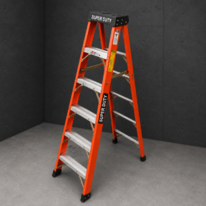 Super Duty Fiberglass Stepladder - 375 Lbs