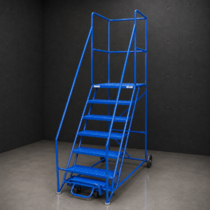 Rolling Ladder (Handrail + Positive Locking) - 300 Lbs
